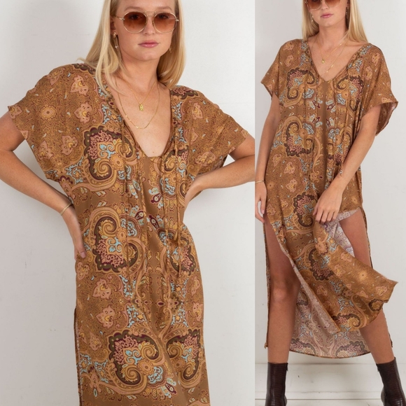 New Novella Royale Margot Caftan Rust Moroccan Sun - Picture 4 of 16